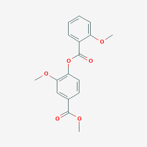 molecular formula C17H16O6 B309447 Methyl 3-methoxy-4-[(2-methoxybenzoyl)oxy]benzoate 