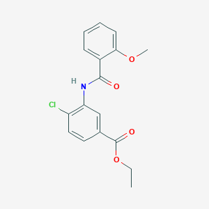 molecular formula C17H16ClNO4 B309449 Ethyl 4-chloro-3-[(2-methoxybenzoyl)amino]benzoate 