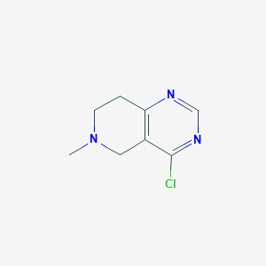molecular formula C8H10ClN3 B3094491 4-chloro-6-methyl-5H,6H,7H,8H-pyrido[4,3-d]pyrimidine CAS No. 1258650-41-7