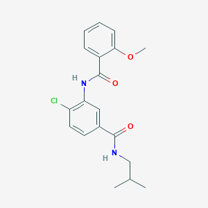 molecular formula C19H21ClN2O3 B309450 4-chloro-N-isobutyl-3-[(2-methoxybenzoyl)amino]benzamide 
