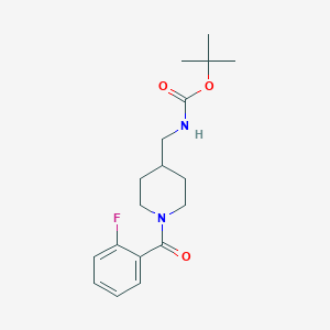 molecular formula C18H25FN2O3 B3094502 tert-Butyl [1-(2-fluorobenzoyl)piperidin-4-yl]methylcarbamate CAS No. 1258755-59-7