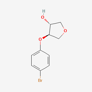 molecular formula C10H11BrO3 B3094515 反式-4-(4-溴苯氧基)四氢呋喃-3-醇 CAS No. 1258963-16-4