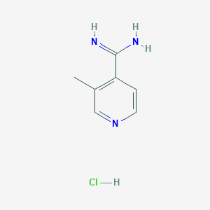 molecular formula C7H10ClN3 B3094524 3-Methyl-isonicotinamidine hydrochloride CAS No. 125903-80-2