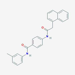 molecular formula C26H22N2O2 B309454 N-(3-methylphenyl)-4-[(1-naphthylacetyl)amino]benzamide 