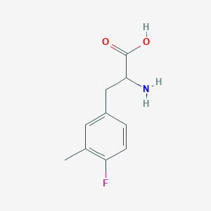 molecular formula C10H12FNO2 B3094548 2-Amino-3-(4-fluoro-3-methylphenyl)propanoic acid CAS No. 1259956-32-5