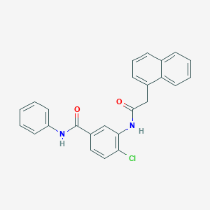 molecular formula C25H19ClN2O2 B309455 4-chloro-3-[(1-naphthylacetyl)amino]-N-phenylbenzamide 