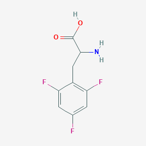 molecular formula C9H8F3NO2 B3094566 2,4,6-Trifluoro-DL-Phenylalanine CAS No. 1259973-37-9