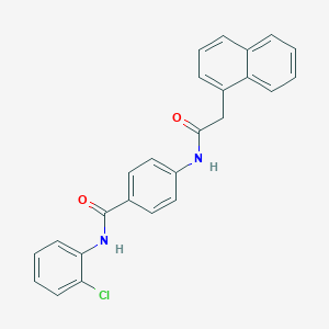 molecular formula C25H19ClN2O2 B309458 N-(2-chlorophenyl)-4-[(1-naphthylacetyl)amino]benzamide 