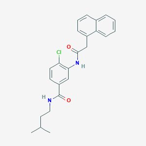 molecular formula C24H25ClN2O2 B309459 4-chloro-N-isopentyl-3-[(1-naphthylacetyl)amino]benzamide 