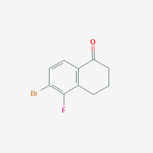 molecular formula C10H8BrFO B3094595 6-溴-5-氟-3,4-二氢萘-1(2H)-酮 CAS No. 1260013-62-4