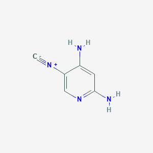molecular formula C6H6N4 B3094610 5-Isocyano-pyridine-2,4-diamine CAS No. 1260157-25-2