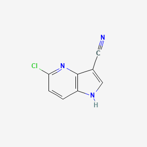 molecular formula C8H4ClN3 B3094627 5-氯-1H-吡咯并[3,2-b]吡啶-3-腈 CAS No. 1260382-96-4