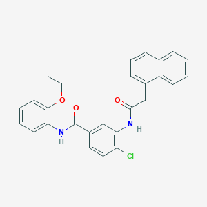 molecular formula C27H23ClN2O3 B309463 4-chloro-N-(2-ethoxyphenyl)-3-[(1-naphthylacetyl)amino]benzamide 