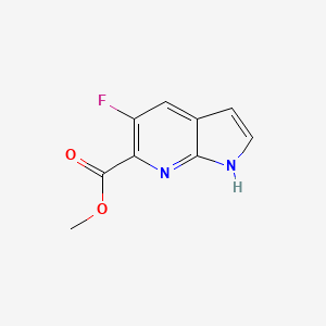 molecular formula C9H7FN2O2 B3094632 5-Fluoro-7-azaindole-6-carboxylic acid methyl ester CAS No. 1260383-54-7