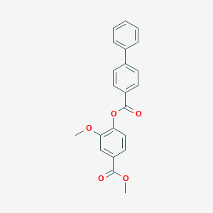 molecular formula C22H18O5 B309466 2-Methoxy-4-(methoxycarbonyl)phenyl [1,1'-biphenyl]-4-carboxylate 