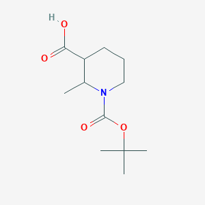 molecular formula C12H21NO4 B3094666 1-(叔丁氧羰基)-2-甲基哌啶-3-羧酸 CAS No. 1260591-23-8