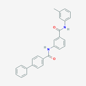 molecular formula C27H22N2O2 B309468 N-[3-(3-toluidinocarbonyl)phenyl][1,1'-biphenyl]-4-carboxamide 