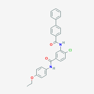 molecular formula C28H23ClN2O3 B309469 N-{2-chloro-5-[(4-ethoxyanilino)carbonyl]phenyl}[1,1'-biphenyl]-4-carboxamide 