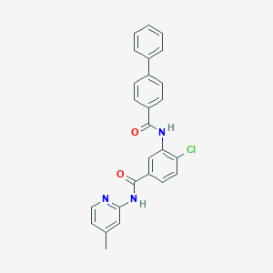 4-chloro-N-(4-methylpyridin-2-yl)-3-[(4-phenylbenzoyl)amino]benzamide