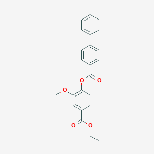 molecular formula C23H20O5 B309472 4-(Ethoxycarbonyl)-2-methoxyphenyl [1,1'-biphenyl]-4-carboxylate 