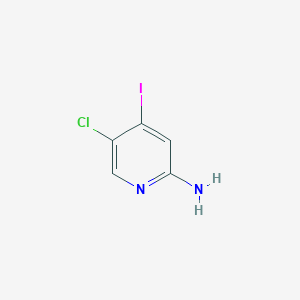 molecular formula C5H4ClIN2 B3094747 5-Chloro-4-iodopyridin-2-amine CAS No. 1260667-65-9