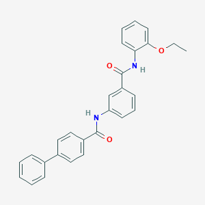 molecular formula C28H24N2O3 B309475 N-{3-[(2-ethoxyanilino)carbonyl]phenyl}[1,1'-biphenyl]-4-carboxamide 
