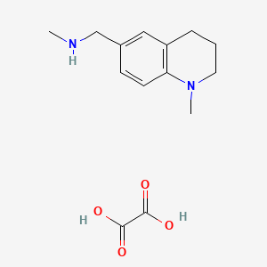 molecular formula C14H20N2O4 B3094793 N-甲基-1-(1-甲基-1,2,3,4-四氢-6-喹啉基)甲胺草酸盐 CAS No. 1260789-19-2