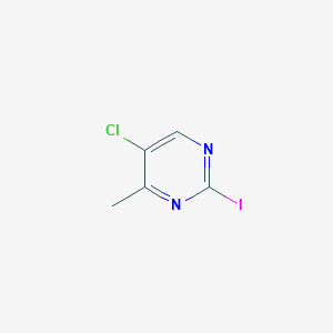 molecular formula C5H4ClIN2 B3094797 5-氯-2-碘-4-甲基嘧啶 CAS No. 1260810-52-3