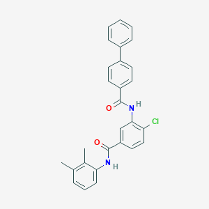 molecular formula C28H23ClN2O2 B309480 N-{2-chloro-5-[(2,3-dimethylanilino)carbonyl]phenyl}[1,1'-biphenyl]-4-carboxamide 