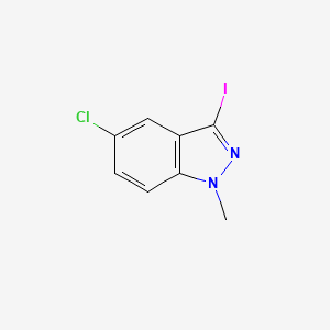 molecular formula C8H6ClIN2 B3094816 5-氯-3-碘-1-甲基-1H-吲唑 CAS No. 1260853-69-7