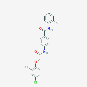 molecular formula C23H20Cl2N2O3 B309482 4-{[(2,4-dichlorophenoxy)acetyl]amino}-N-(2,4-dimethylphenyl)benzamide 