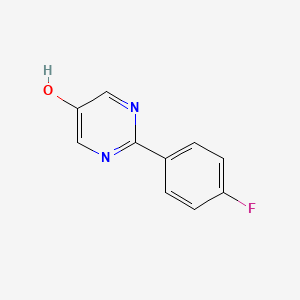 molecular formula C10H7FN2O B3094823 2-(4-Fluorophenyl)-5-pyrimidinol CAS No. 1260862-66-5