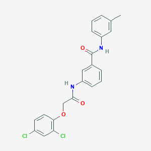 molecular formula C22H18Cl2N2O3 B309484 3-{[(2,4-dichlorophenoxy)acetyl]amino}-N-(3-methylphenyl)benzamide 