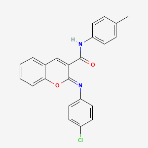 (2Z)-2-[(4-chlorophenyl)imino]-N-(4-methylphenyl)-2H-chromene-3-carboxamide