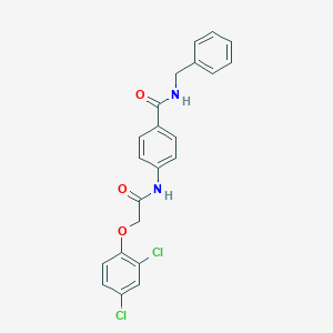 molecular formula C22H18Cl2N2O3 B309485 N-benzyl-4-{[(2,4-dichlorophenoxy)acetyl]amino}benzamide 