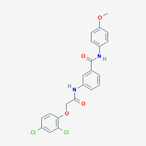 molecular formula C22H18Cl2N2O4 B309486 3-{[(2,4-dichlorophenoxy)acetyl]amino}-N-(4-methoxyphenyl)benzamide 