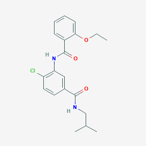 molecular formula C20H23ClN2O3 B309487 4-chloro-3-[(2-ethoxybenzoyl)amino]-N-isobutylbenzamide 