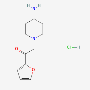 2-(4-Aminopiperidin-1-yl)-1-(furan-2-yl)ethanone hydrochloride