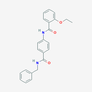 molecular formula C23H22N2O3 B309488 N-{4-[(benzylamino)carbonyl]phenyl}-2-ethoxybenzamide 