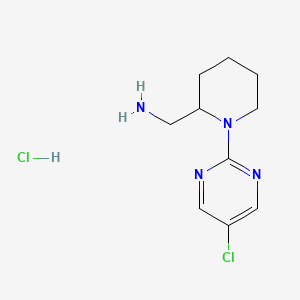 (1-(5-Chloropyrimidin-2-yl)piperidin-2-yl)methanamine hydrochloride