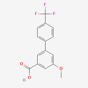 molecular formula C15H11F3O3 B3094918 5-Methoxy-3-(4-trifluoromethylphenyl)benzoic acid CAS No. 1261481-51-9