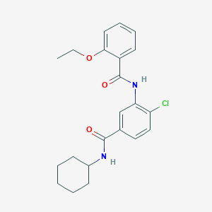 molecular formula C22H25ClN2O3 B309492 4-chloro-N-cyclohexyl-3-[(2-ethoxybenzoyl)amino]benzamide 