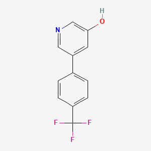 molecular formula C12H8F3NO B3094925 3-Hydroxy-5-(4-trifluoromethylphenyl)pyridine CAS No. 1261497-16-8