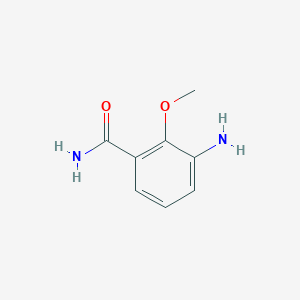 molecular formula C8H10N2O2 B3094931 3-氨基-2-甲氧基苯甲酰胺 CAS No. 1261498-13-8