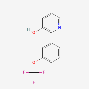 molecular formula C12H8F3NO2 B3094935 3-羟基-2-(3-三氟甲氧基苯基)吡啶 CAS No. 1261513-74-9