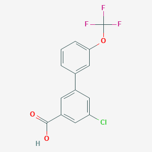 molecular formula C14H8ClF3O3 B3094939 5-Chloro-3-(3-trifluoromethoxyphenyl)benzoic acid CAS No. 1261519-01-0