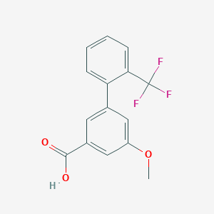 molecular formula C15H11F3O3 B3094948 5-甲氧基-2'-(三氟甲基)联苯-3-羧酸 CAS No. 1261565-92-7