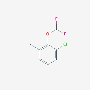 molecular formula C8H7ClF2O B3094956 1-Chloro-2-(difluoromethoxy)-3-methyl-benzene CAS No. 1261567-06-9