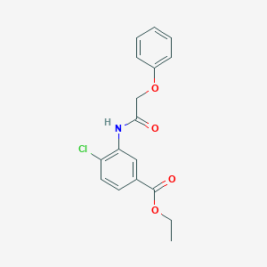 molecular formula C17H16ClNO4 B309496 Ethyl 4-chloro-3-[(phenoxyacetyl)amino]benzoate 