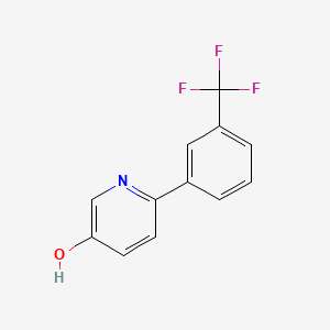 molecular formula C12H8F3NO B3094976 6-[3-(Trifluoromethyl)phenyl]pyridin-3-ol CAS No. 1261626-60-1